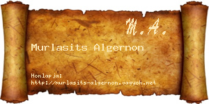 Murlasits Algernon névjegykártya